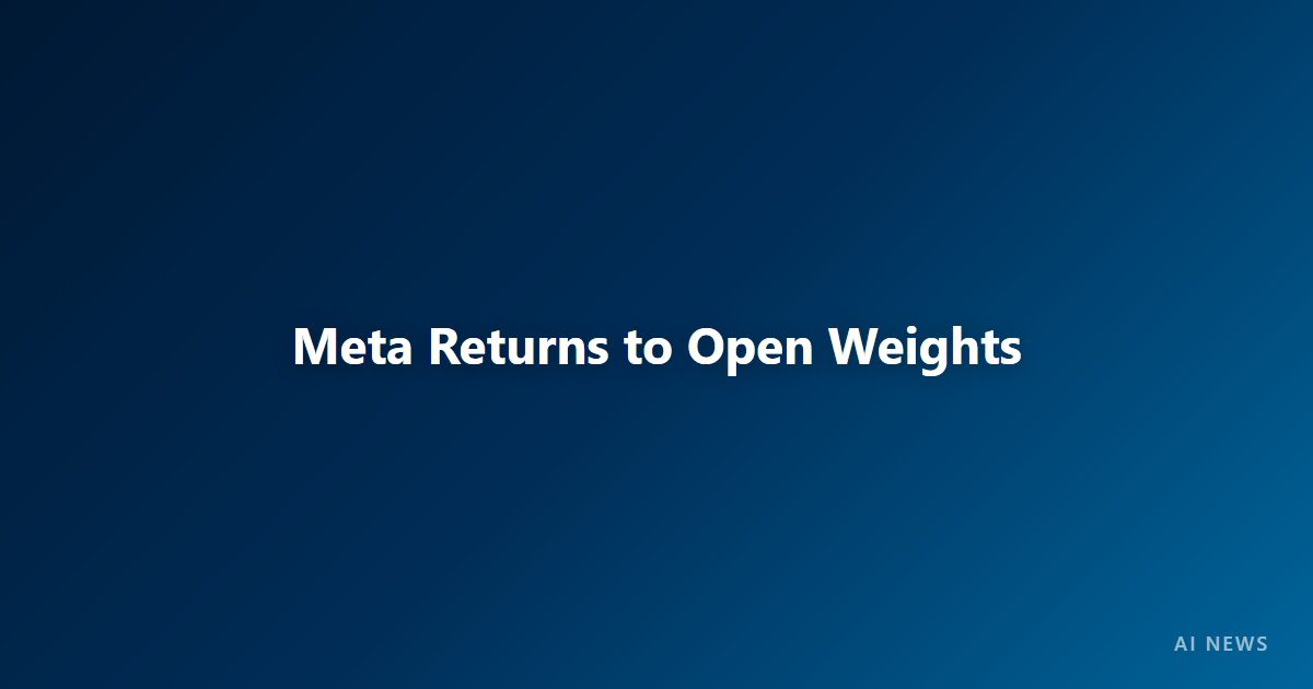 Meta Returns to Open Weights with Muse Glimmer