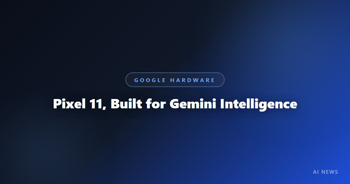Pixel 11 Arrives — Google's First Phones Designed for Gemini Intelligence, Powered by Tensor G6
